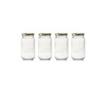 Consol Round Sheer Jar With Gold Lid 375 Ml 4 Pack