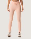 Ribbed Statement Scrunch-bum Legings - Salmon - Small