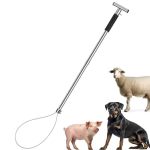 Zheqogzh Dog Catcher Pole Animal Control Pole Stainless Steel Pig Holder Catcher Cat Catcher Pole Heavy Duty Catch Pole For Anim