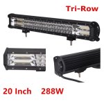 20 Inch 288W 7D+ Tri-row LED Work Light Bar Off Road Driving Combo Lamp