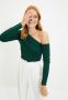 Opel Open Shoulder Knitwear Sweater - Emerald