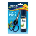 Bostik Cut 'n Paste Scissors & 40G Glue Stick B p