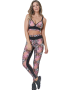 Melba Crop Top- Rose/animal - Medium