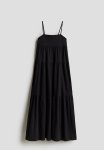 Tiered Jersey Dress - Black