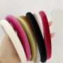 Retro Wide Brimmed Velvet Headband Solid Color High Top Pressure Hair Hoop Simple Headwear Hair Accessories