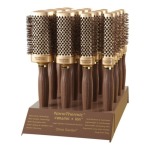 Olivia Garden Nanothermic Ceramic & Ion Square Barrel Display: 16 Brushes & Stand