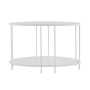 Orbit Metal Oval Console Table White