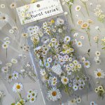 6SHEETS Vintage Plant Flower Pvc Decorative Hand Account Material Base Sticker For Scrapbook Label Diary Stationery Album Teleph