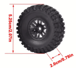 1.0 Inch All-terrain Tires Rc Crawler Wheels Tyres Soft Rubber