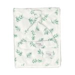 Babes & Kids Baby Swaddle Blanket And Beanie Set - Sage Leaf