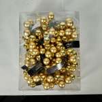Xmas Bauble 2CM On Wire - Gold