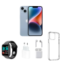 Apple Iphone 15 128GB Cpo Package Deal Phone + Charging Cable + Earpods + Smartwatch + Cover