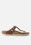 Birkenstock Gizeh Braided Fl Waxy Oiled Leather Regular - Cognac