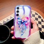 1PC Blue Purple Colorful Butterfly Cute Insect Animal Beautiful Rainbow Color For Samsung S24 S23 S22 S21 A02 A03 A04 A05 A10S A