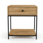 Leah Side Pedestal With Drawer - Blackwood
