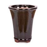 Assorted Glazed Cascade Pots 16 X 16 X 19CM - Dark Mottled 16 X 16 X 18CM