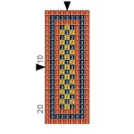 Orange & Blue Rectangle Key Ring 10 X 3.4CM