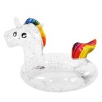 Focusoutdoor Glitter Unicorn Floatie Inflatable Swim Ring Pool Magical