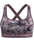 Women's Armour Mid Crossback Printed Sports Bra - Ash Plum XL