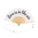Love Is In The Air Handheld Fan - Wood & Textile