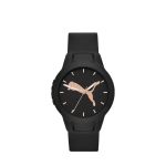 Puma Women's Reset Black Round Polyurethane Watch - P1006