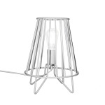Fuke Metal Table Lamp In White Black Grey - Grey