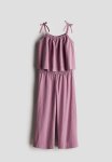 2 Piece Top And Trousers Set - Light Mauve