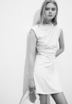 Draped Jersey Dress - Cream