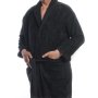 Club Classique Velour Bathrobes - Various Sizes - White Stone Or Black - Sml / Black
