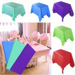 1PC Plastic Tablecloth - Rectangle Machine Made Versatile & Stylish Dustproof Disposable Table Cover For Parties & Home