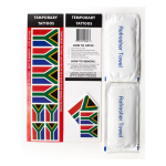Sa Flag Temporary Tattoos - Heart 8PCE
