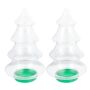 2PCS Christmas Tree Shaped Plastic Cookie Jars With Lids 1.55L
