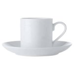 Basics White Straight Demi Cup And Saucer 100ML