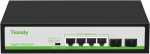 TC-P3S06 SPEC:H 0402 AT 60 Tiandy 4 Port Poe Switch 4X 10 100 1000 Mbps Poe Ports 2X 1000 Mbps Sfp Ports 12 Gbps Bandwidth