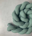 Waffle Weave Braided Cot Bumper 3 Strand - 4M Dusty Blue