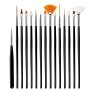 15PCS Fine Detail Paint Brush Set - Miniature Paint Brush For Detailing & Art Painting - Acrylic Watercolor Oil Models Airplane Kits Nail Artist Supplies