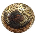 Etched Gold Cabinet Knob Solid Brass 6CM