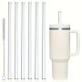 Reusable Straws With Cleaning Brush For Stanley Adventure Travel Tumbler 40 Oz 30 Oz Replacement Straw Compatible With Stanley Cup Tumbler