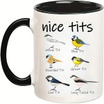 1PC Mug Funny Birdwatcher Coffee Cup Fowl Language Bird Coffee Mug Birthday Gifts For Women Men Bird Lover Gift 11 Ounce Coffee