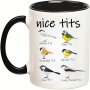 1PC Mug Funny Birdwatcher Coffee Cup Fowl Language Bird Coffee Mug Birthday Gifts For Women Men Bird Lover Gift 11 Ounce Coffee Mug