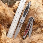 Stainless Steel Folding Survival Knife With G10 Grip