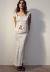 Viscose Cr Pe Skirt - White