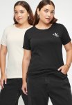 Calvin Klein Plus 2-PACK Monologo Slim Tee - Ck Black Ivory