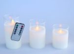 Set Of 3 LED Wax Candles – Movable Flame – 15X7.5CM