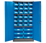 Blue Linbin Storage Bin Cabinet Kit 3