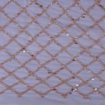 Knitted Fancy Tulle Design 05PEACH Per Piece
