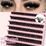 Luxury 30D 40D 80D Mink Eyelash Extensions - 200 Pairs Diy Dd Curl Natural Cluster Fluffy And Ultra Thick Lashes 0.07MM Thicknes