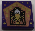 Parts Tile 2 X 2 With Groove With Chocolate Frog Card Salazar Slytherin Pattern 3068BPB1748