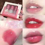 3PCS Set MINI Fine Glitter Color Changing Lip Gloss Moisturizing And Nourishing Tinted Lip Oil Anti-dry Lip Balm Lip Care Oil Fo