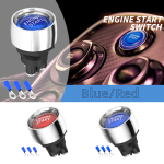 1PC Vehicle Car Engine Start Button Ignition Switch Blue red Momentary Keyless Push Button Starter Switch 12V 50A 3-PIN Spst